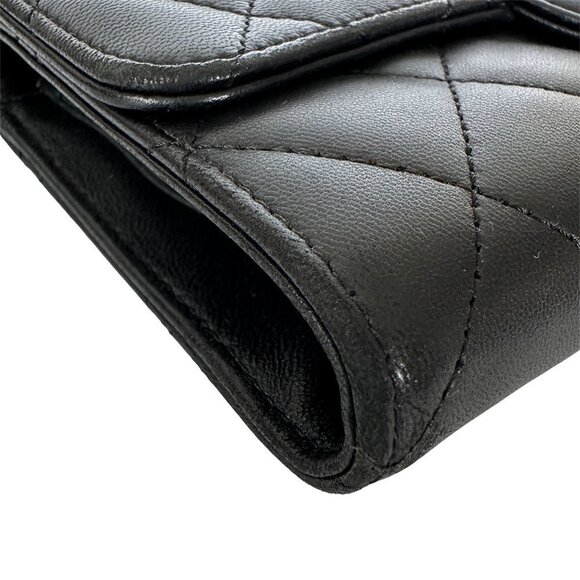 CHANEL Black Lambskin Leather Wallet - Picture 8 of 16